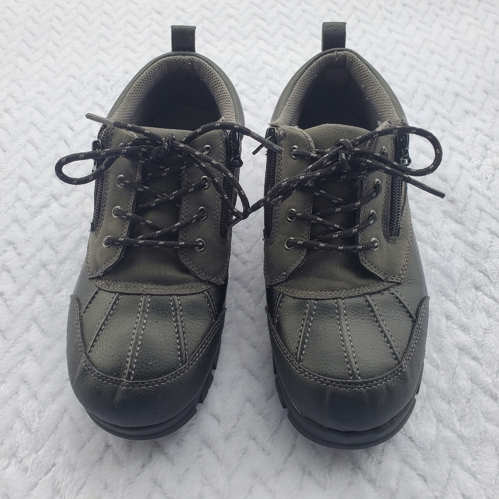 TKS Black & Gray Ankle Duck Boots Size 5